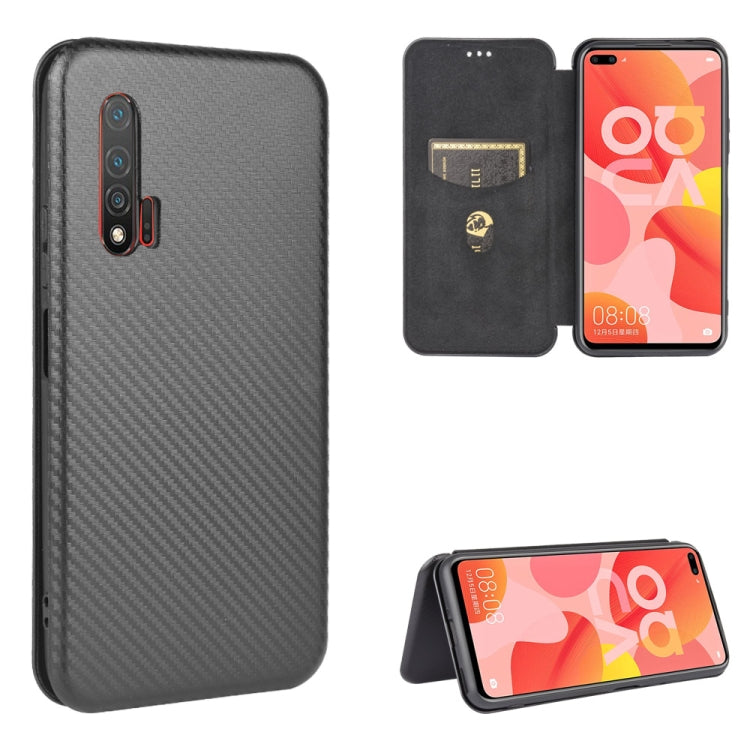 Carbon Fiber Texture Magnetic Horizontal Flip TPU + PC + PU Leather Case with Card Slot, For Huawei Mate 30 Pro, For Huawei Mate 30, For Huawei nova 6 SE / nova 7i, For Huawei P30, For Huawei Honor 10i / 20i, For Huawei Honor 20 / nova 5T��������������...