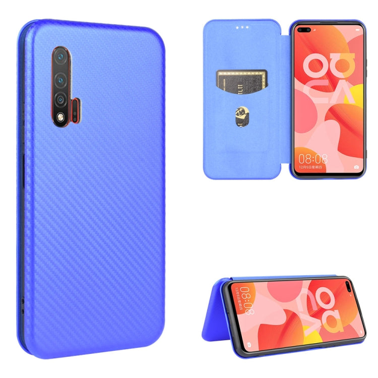 Carbon Fiber Texture Magnetic Horizontal Flip TPU + PC + PU Leather Case with Card Slot, For Huawei Mate 30 Pro, For Huawei Mate 30, For Huawei nova 6 SE / nova 7i, For Huawei P30, For Huawei Honor 10i / 20i, For Huawei Honor 20 / nova 5T��������������...