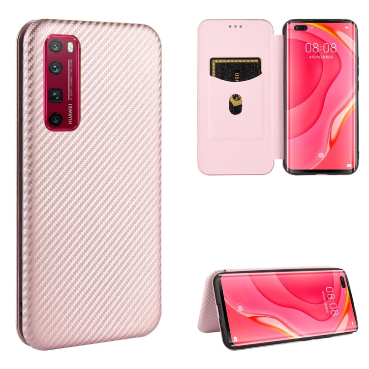 Carbon Fiber Texture Magnetic Horizontal Flip TPU + PC + PU Leather Case with Card Slot, For Huawei Mate 30 Pro, For Huawei Mate 30, For Huawei nova 6 SE / nova 7i, For Huawei P30, For Huawei Honor 10i / 20i, For Huawei Honor 20 / nova 5T��������������...