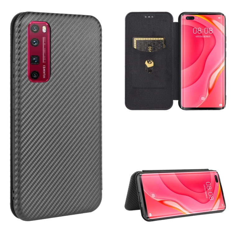 Carbon Fiber Texture Magnetic Horizontal Flip TPU + PC + PU Leather Case with Card Slot, For Huawei Mate 30 Pro, For Huawei Mate 30, For Huawei nova 6 SE / nova 7i, For Huawei P30, For Huawei Honor 10i / 20i, For Huawei Honor 20 / nova 5T��������������...
