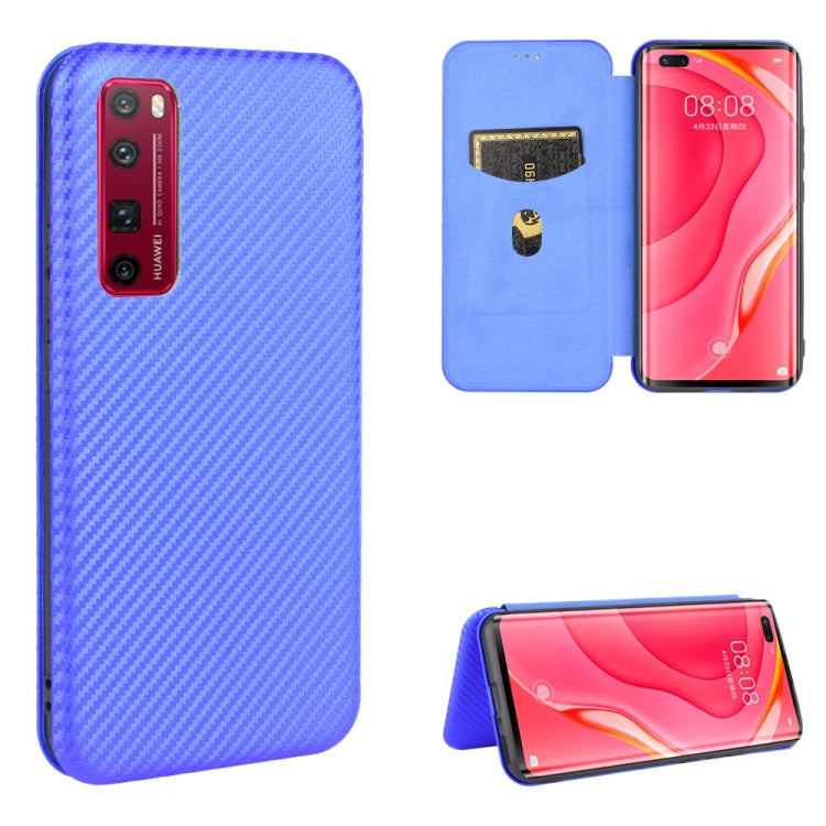Carbon Fiber Texture Magnetic Horizontal Flip TPU + PC + PU Leather Case with Card Slot, For Huawei Mate 30 Pro, For Huawei Mate 30, For Huawei nova 6 SE / nova 7i, For Huawei P30, For Huawei Honor 10i / 20i, For Huawei Honor 20 / nova 5T��������������...