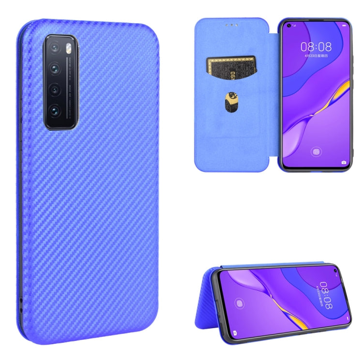 Carbon Fiber Texture Magnetic Horizontal Flip TPU + PC + PU Leather Case with Card Slot, For Huawei Mate 30 Pro, For Huawei Mate 30, For Huawei nova 6 SE / nova 7i, For Huawei P30, For Huawei Honor 10i / 20i, For Huawei Honor 20 / nova 5T��������������...