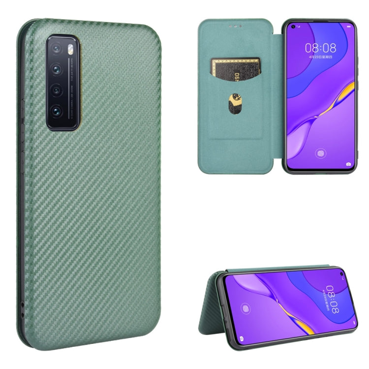 Carbon Fiber Texture Magnetic Horizontal Flip TPU + PC + PU Leather Case with Card Slot, For Huawei Mate 30 Pro, For Huawei Mate 30, For Huawei nova 6 SE / nova 7i, For Huawei P30, For Huawei Honor 10i / 20i, For Huawei Honor 20 / nova 5T��������������...
