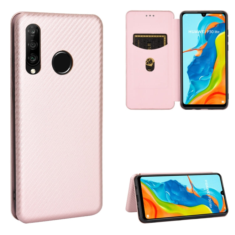 Carbon Fiber Texture Magnetic Horizontal Flip TPU + PC + PU Leather Case with Card Slot, For Huawei Mate 30 Pro, For Huawei Mate 30, For Huawei nova 6 SE / nova 7i, For Huawei P30, For Huawei Honor 10i / 20i, For Huawei Honor 20 / nova 5T��������������...