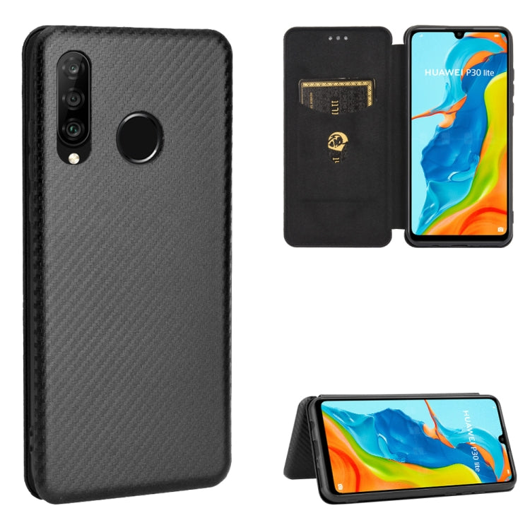 Carbon Fiber Texture Magnetic Horizontal Flip TPU + PC + PU Leather Case with Card Slot, For Huawei Mate 30 Pro, For Huawei Mate 30, For Huawei nova 6 SE / nova 7i, For Huawei P30, For Huawei Honor 10i / 20i, For Huawei Honor 20 / nova 5T��������������...