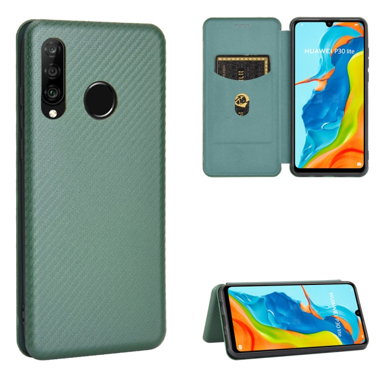 Carbon Fiber Texture Magnetic Horizontal Flip TPU + PC + PU Leather Case with Card Slot, For Huawei Mate 30 Pro, For Huawei Mate 30, For Huawei nova 6 SE / nova 7i, For Huawei P30, For Huawei Honor 10i / 20i, For Huawei Honor 20 / nova 5T��������������...