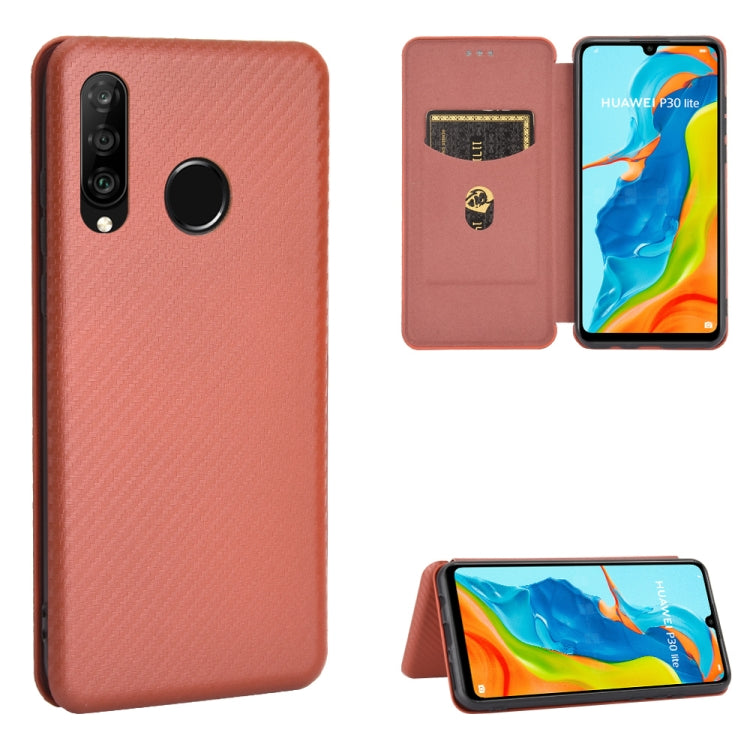Carbon Fiber Texture Magnetic Horizontal Flip TPU + PC + PU Leather Case with Card Slot, For Huawei Mate 30 Pro, For Huawei Mate 30, For Huawei nova 6 SE / nova 7i, For Huawei P30, For Huawei Honor 10i / 20i, For Huawei Honor 20 / nova 5T��������������...