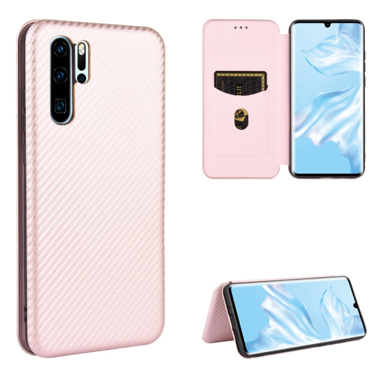 Carbon Fiber Texture Magnetic Horizontal Flip TPU + PC + PU Leather Case with Card Slot, For Huawei Mate 30 Pro, For Huawei Mate 30, For Huawei nova 6 SE / nova 7i, For Huawei P30, For Huawei Honor 10i / 20i, For Huawei Honor 20 / nova 5T��������������...