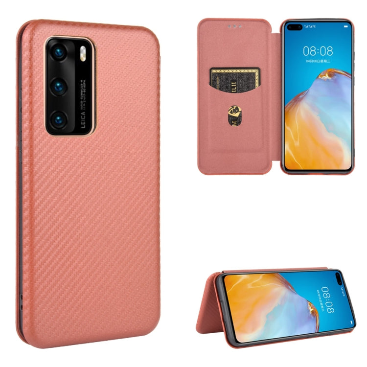 Carbon Fiber Texture Magnetic Horizontal Flip TPU + PC + PU Leather Case with Card Slot, For Huawei Mate 30 Pro, For Huawei Mate 30, For Huawei nova 6 SE / nova 7i, For Huawei P30, For Huawei Honor 10i / 20i, For Huawei Honor 20 / nova 5T��������������...