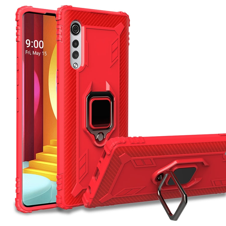 Carbon Fiber Protective Case with 360 Degree Rotating Ring Holder, For LG Velvet / G9, For Motorola E (2020), For OPPO A52 / A72 / A92, For Vivo iQOO 3 5G, For Vivo Z6, For Wiko View 4 / View 4 Lite, For Google Pixel 4A 5G, For Google Pixel 5����������...