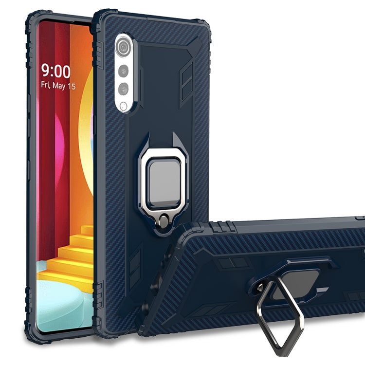 Carbon Fiber Protective Case with 360 Degree Rotating Ring Holder, For LG Velvet / G9, For Motorola E (2020), For OPPO A52 / A72 / A92, For Vivo iQOO 3 5G, For Vivo Z6, For Wiko View 4 / View 4 Lite, For Google Pixel 4A 5G, For Google Pixel 5����������...