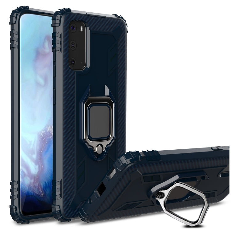 Carbon Fiber Protective Case with 360 Degree Rotating Ring Holder, For LG Velvet / G9, For Motorola E (2020), For OPPO A52 / A72 / A92, For Vivo iQOO 3 5G, For Vivo Z6, For Wiko View 4 / View 4 Lite, For Google Pixel 4A 5G, For Google Pixel 5����������...