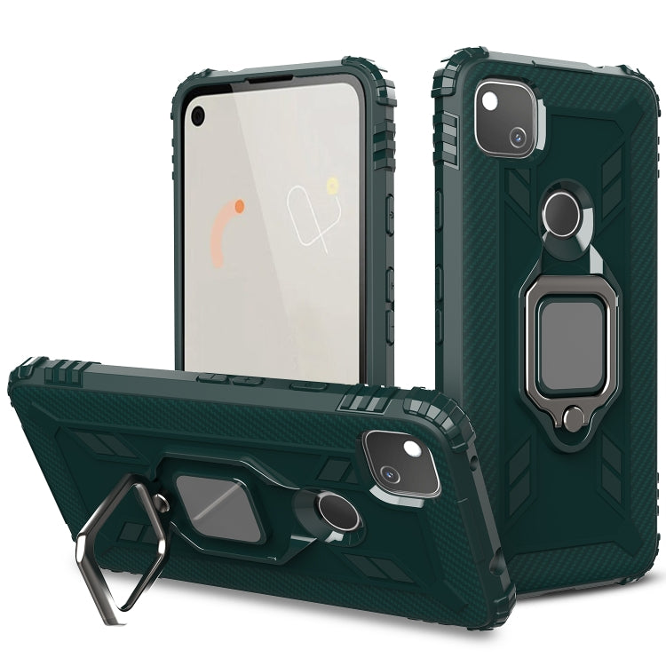 Carbon Fiber Protective Case with 360 Degree Rotating Ring Holder, For LG Velvet / G9, For Motorola E (2020), For OPPO A52 / A72 / A92, For Vivo iQOO 3 5G, For Vivo Z6, For Wiko View 4 / View 4 Lite, For Google Pixel 4A 5G, For Google Pixel 5����������...
