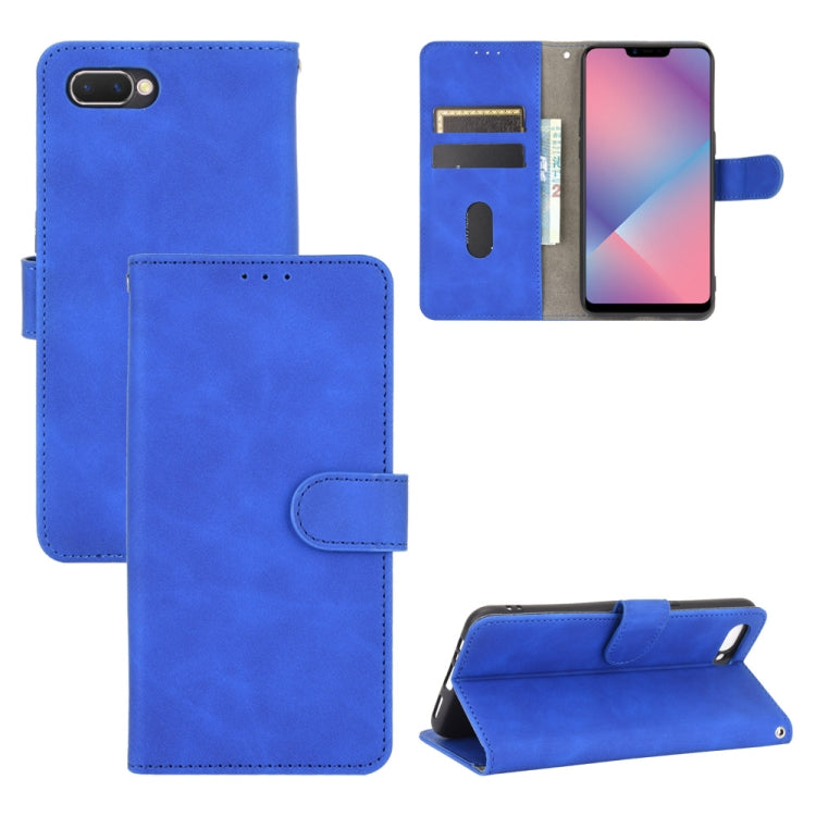 Solid Color Skin Feel Magnetic Buckle Horizontal Flip Calf Texture PU Leather Case with Holder & Card Slots & Wallet, For OPPO A5(AX5) / A3s / A12e, For OPPO A7(AX7) / A5s / AX5s / A12, For OPPO A8 / A31 (2020), For OPPO A9 (2020) / A11 / A11X / A5 (20...