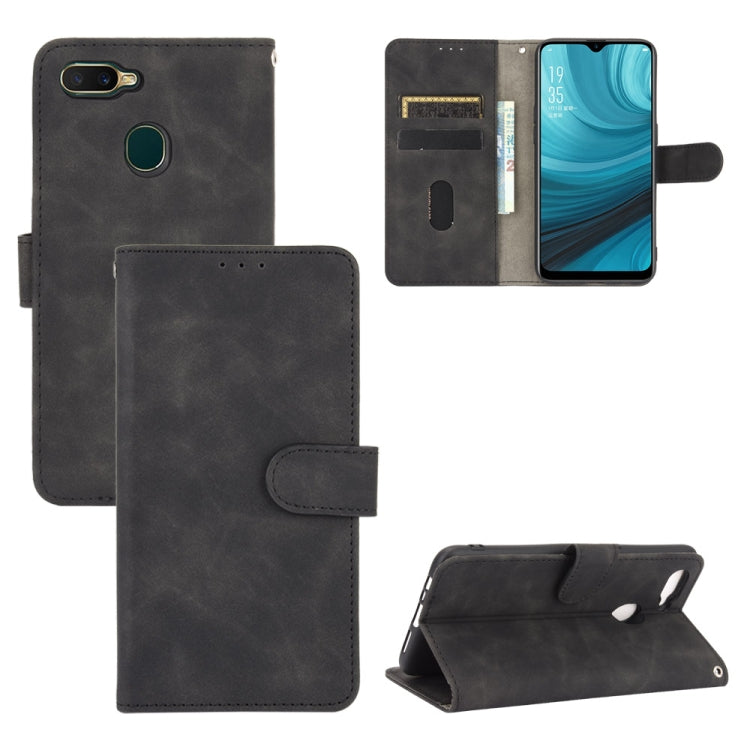 Solid Color Skin Feel Magnetic Buckle Horizontal Flip Calf Texture PU Leather Case with Holder & Card Slots & Wallet, For OPPO A5(AX5) / A3s / A12e, For OPPO A7(AX7) / A5s / AX5s / A12, For OPPO A8 / A31 (2020), For OPPO A9 (2020) / A11 / A11X / A5 (20...