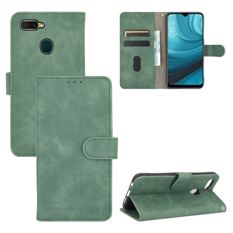 Solid Color Skin Feel Magnetic Buckle Horizontal Flip Calf Texture PU Leather Case with Holder & Card Slots & Wallet, For OPPO A5(AX5) / A3s / A12e, For OPPO A7(AX7) / A5s / AX5s / A12, For OPPO A8 / A31 (2020), For OPPO A9 (2020) / A11 / A11X / A5 (20...