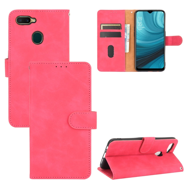 Solid Color Skin Feel Magnetic Buckle Horizontal Flip Calf Texture PU Leather Case with Holder & Card Slots & Wallet, For OPPO A5(AX5) / A3s / A12e, For OPPO A7(AX7) / A5s / AX5s / A12, For OPPO A8 / A31 (2020), For OPPO A9 (2020) / A11 / A11X / A5 (20...