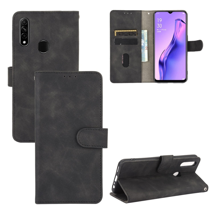 Solid Color Skin Feel Magnetic Buckle Horizontal Flip Calf Texture PU Leather Case with Holder & Card Slots & Wallet, For OPPO A5(AX5) / A3s / A12e, For OPPO A7(AX7) / A5s / AX5s / A12, For OPPO A8 / A31 (2020), For OPPO A9 (2020) / A11 / A11X / A5 (20...