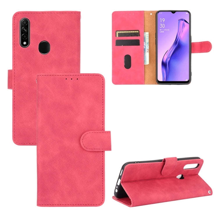 Solid Color Skin Feel Magnetic Buckle Horizontal Flip Calf Texture PU Leather Case with Holder & Card Slots & Wallet, For OPPO A5(AX5) / A3s / A12e, For OPPO A7(AX7) / A5s / AX5s / A12, For OPPO A8 / A31 (2020), For OPPO A9 (2020) / A11 / A11X / A5 (20...