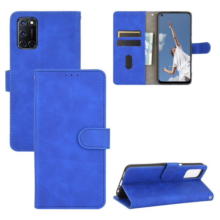 Solid Color Skin Feel Magnetic Buckle Horizontal Flip Calf Texture PU Leather Case with Holder & Card Slots & Wallet, For OPPO A5(AX5) / A3s / A12e, For OPPO A7(AX7) / A5s / AX5s / A12, For OPPO A8 / A31 (2020), For OPPO A9 (2020) / A11 / A11X / A5 (20...
