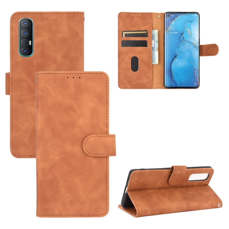 Solid Color Skin Feel Magnetic Buckle Horizontal Flip Calf Texture PU Leather Case with Holder & Card Slots & Wallet, For OPPO Reno2 Z / F, For OPPO Reno4 Pro 5G, For OPPO Reno A, For OPPO Reno Ace / Realme X2 Pro, For OPPO Reno3 5G / Find X2 Lite�����...
