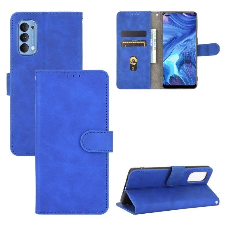 Solid Color Skin Feel Magnetic Buckle Horizontal Flip Calf Texture PU Leather Case with Holder & Card Slots & Wallet, For OPPO Reno2 Z / F, For OPPO Reno4 Pro 5G, For OPPO Reno A, For OPPO Reno Ace / Realme X2 Pro, For OPPO Reno3 5G / Find X2 Lite�����...