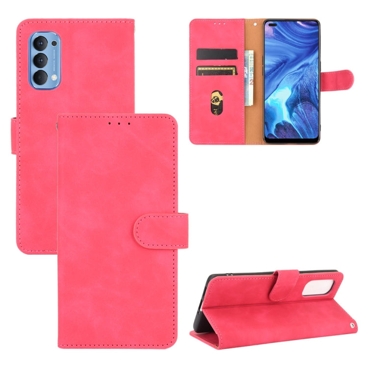 Solid Color Skin Feel Magnetic Buckle Horizontal Flip Calf Texture PU Leather Case with Holder & Card Slots & Wallet, For OPPO Reno2 Z / F, For OPPO Reno4 Pro 5G, For OPPO Reno A, For OPPO Reno Ace / Realme X2 Pro, For OPPO Reno3 5G / Find X2 Lite�����...