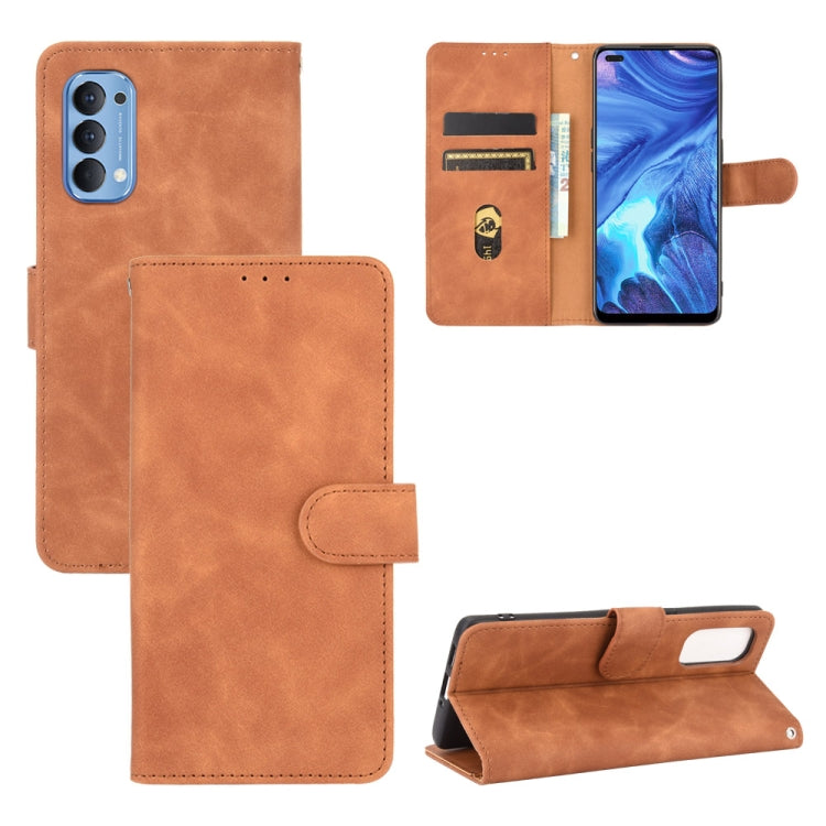 Solid Color Skin Feel Magnetic Buckle Horizontal Flip Calf Texture PU Leather Case with Holder & Card Slots & Wallet, For OPPO Reno2 Z / F, For OPPO Reno4 Pro 5G, For OPPO Reno A, For OPPO Reno Ace / Realme X2 Pro, For OPPO Reno3 5G / Find X2 Lite�����...