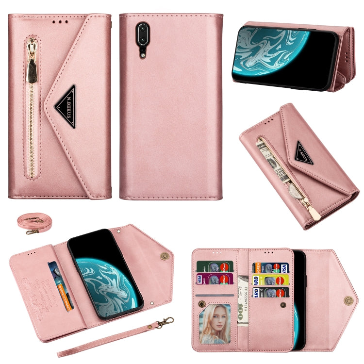Skin Feel Zipper Horizontal Flip Leather Case with Holder & Card Slots & Photo Frame & Lanyard & Long Rope, For Huawei Mate 10 Lite, For Huawei Mate 10 Pro, For Huawei Mate 20, For Huawei P20, For Huawei P20 Pro, For Huawei P30, For Huawei P30 Lite����...