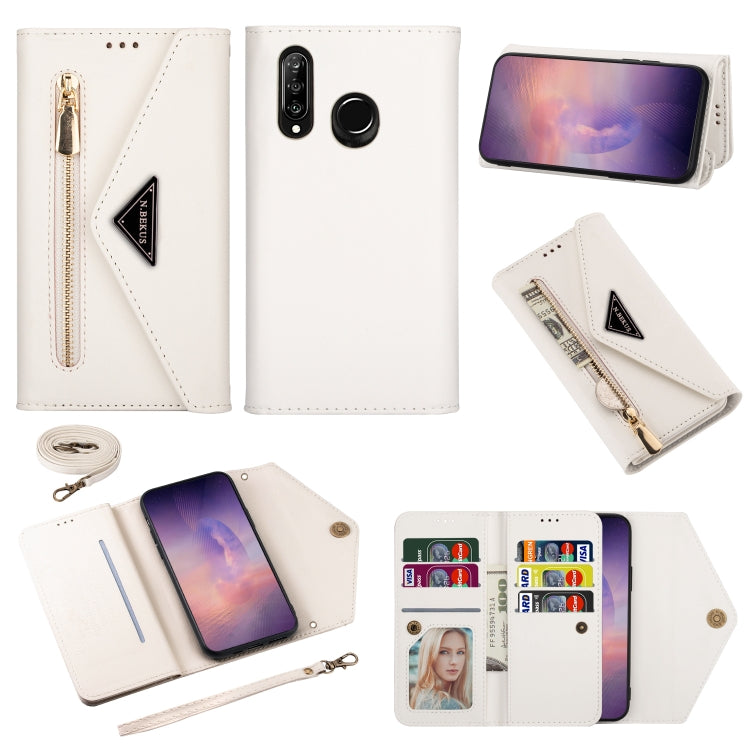Skin Feel Zipper Horizontal Flip Leather Case with Holder & Card Slots & Photo Frame & Lanyard & Long Rope, For Huawei Mate 10 Lite, For Huawei Mate 10 Pro, For Huawei Mate 20, For Huawei P20, For Huawei P20 Pro, For Huawei P30, For Huawei P30 Lite����...