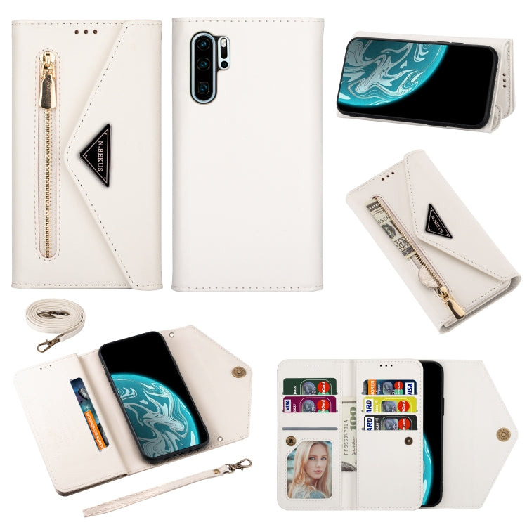 Skin Feel Zipper Horizontal Flip Leather Case with Holder & Card Slots & Photo Frame & Lanyard & Long Rope, For Huawei Mate 10 Lite, For Huawei Mate 10 Pro, For Huawei Mate 20, For Huawei P20, For Huawei P20 Pro, For Huawei P30, For Huawei P30 Lite����...