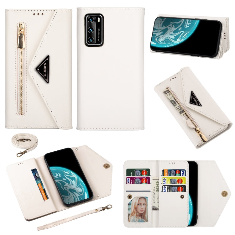 Skin Feel Zipper Horizontal Flip Leather Case with Holder & Card Slots & Photo Frame & Lanyard & Long Rope, For Huawei Mate 10 Lite, For Huawei Mate 10 Pro, For Huawei Mate 20, For Huawei P20, For Huawei P20 Pro, For Huawei P30, For Huawei P30 Lite����...