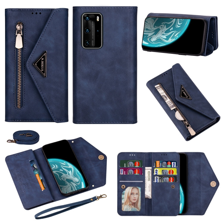 Skin Feel Zipper Horizontal Flip Leather Case with Holder & Card Slots & Photo Frame & Lanyard & Long Rope, For Huawei Mate 10 Lite, For Huawei Mate 10 Pro, For Huawei Mate 20, For Huawei P20, For Huawei P20 Pro, For Huawei P30, For Huawei P30 Lite����...