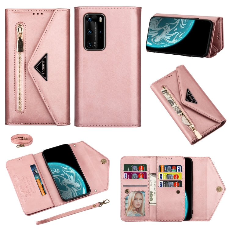 Skin Feel Zipper Horizontal Flip Leather Case with Holder & Card Slots & Photo Frame & Lanyard & Long Rope, For Huawei Mate 10 Lite, For Huawei Mate 10 Pro, For Huawei Mate 20, For Huawei P20, For Huawei P20 Pro, For Huawei P30, For Huawei P30 Lite����...