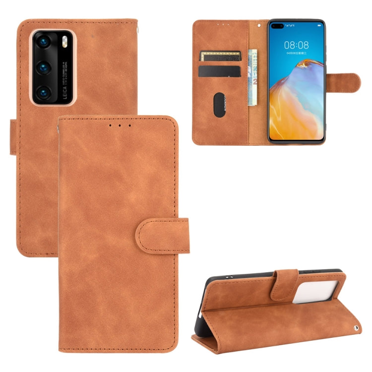 Solid Color Skin Feel Magnetic Buckle Horizontal Flip Calf Texture PU Leather Case with Holder & Card Slots & Wallet, For Huawei P40, For Huawei Honor 30, For Huawei Y6 (2019) / Honor Y6s, For Huawei Honor 30 Pro, For Huawei Y6p������������������������...