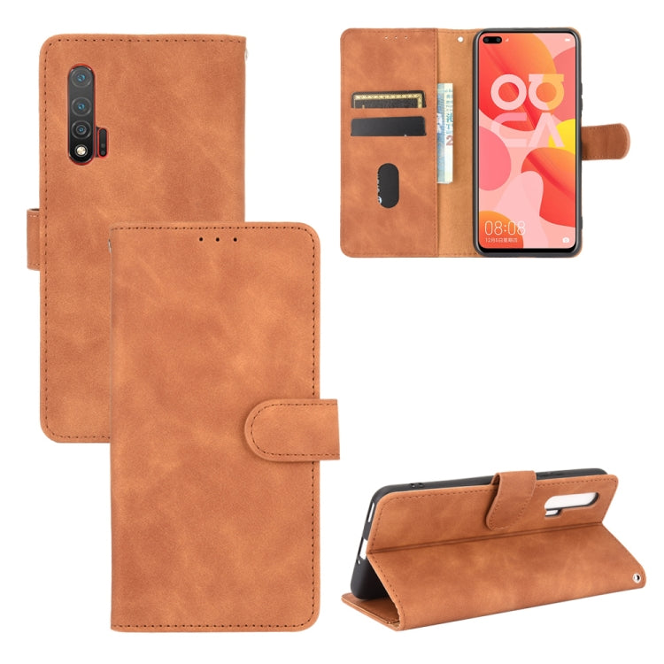 Solid Color Skin Feel Magnetic Buckle Horizontal Flip Calf Texture PU Leather Case with Holder & Card Slots & Wallet, For Huawei P40, For Huawei Honor 30, For Huawei Y6 (2019) / Honor Y6s, For Huawei Honor 30 Pro, For Huawei Y6p������������������������...