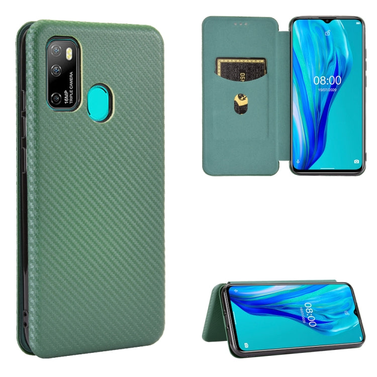Carbon Fiber Texture Magnetic Horizontal Flip TPU + PC + PU Leather Case with Card Slot & Lanyard