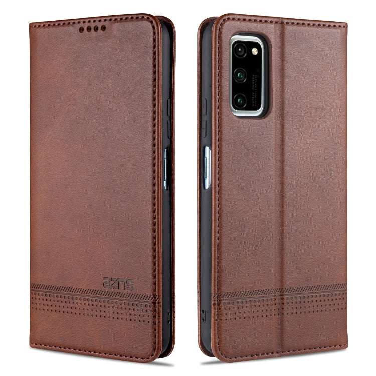 AZNS Magnetic Calf Texture Horizontal Flip Leather Case with Card Slots & Holder & Wallet, For Huawei P40 Lite / nova 6 SE, For Huawei Honor V30