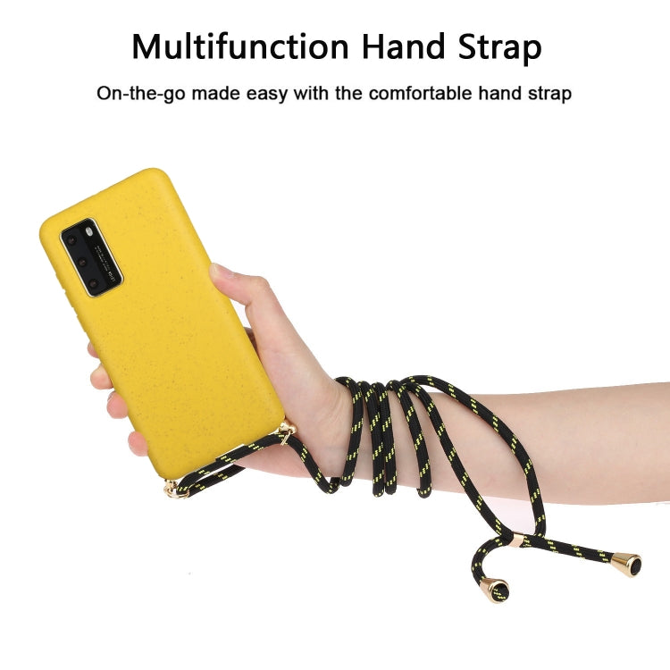 Wheat Straw Material + TPU Protective Case with Lanyard, For Huawei P40, For Huawei P40 Lite, For Huawei P40 Pro, For Samsung Galaxy Note20, For Samsung Galaxy Note20 Ultra