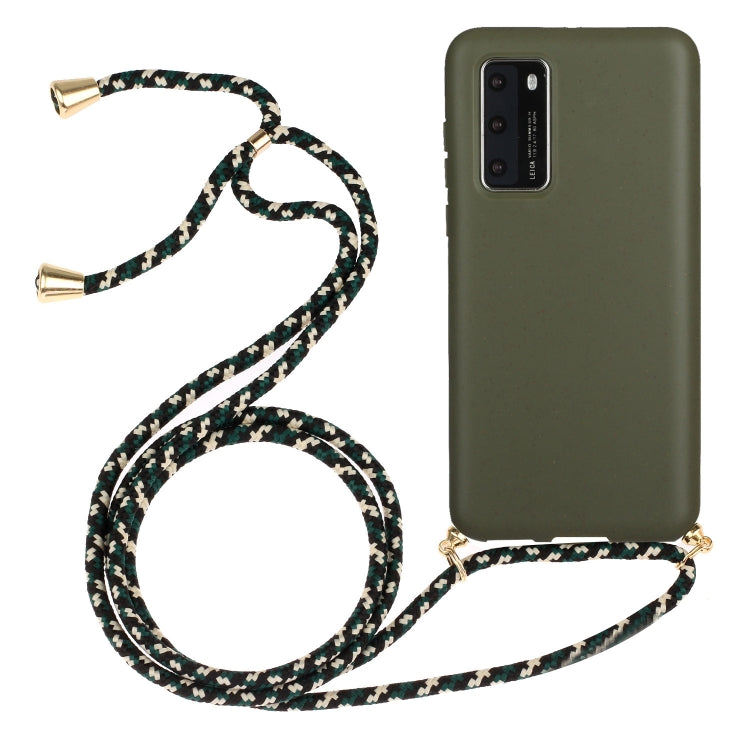 Wheat Straw Material + TPU Protective Case with Lanyard, For Huawei P40, For Huawei P40 Lite, For Huawei P40 Pro, For Samsung Galaxy Note20, For Samsung Galaxy Note20 Ultra