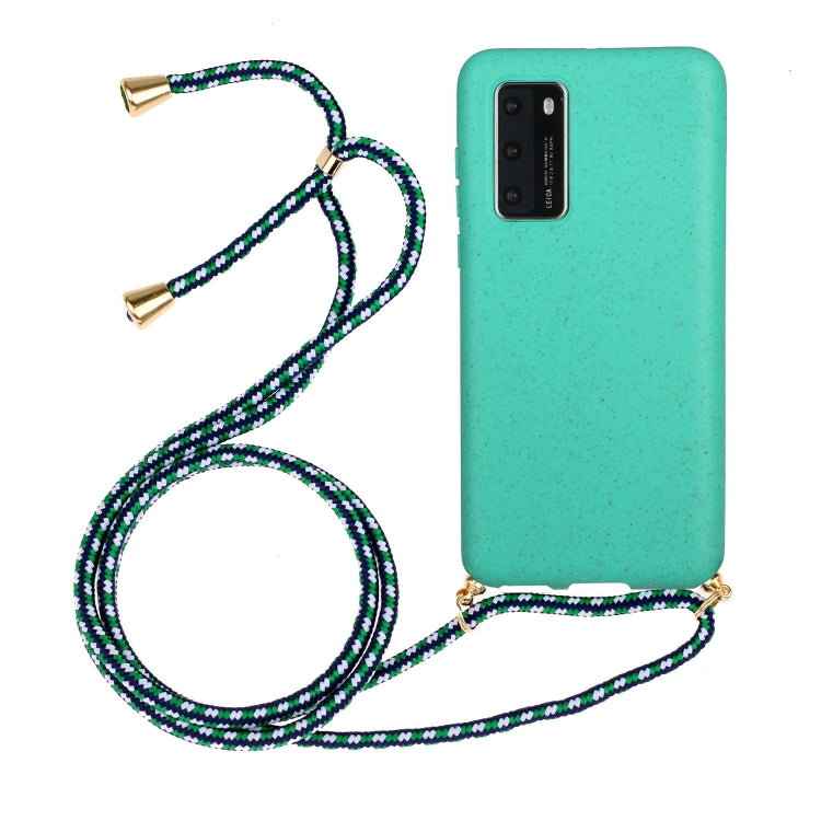 Wheat Straw Material + TPU Protective Case with Lanyard, For Huawei P40, For Huawei P40 Lite, For Huawei P40 Pro, For Samsung Galaxy Note20, For Samsung Galaxy Note20 Ultra