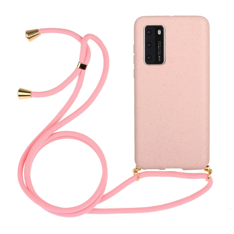 Wheat Straw Material + TPU Protective Case with Lanyard, For Huawei P40, For Huawei P40 Lite, For Huawei P40 Pro, For Samsung Galaxy Note20, For Samsung Galaxy Note20 Ultra