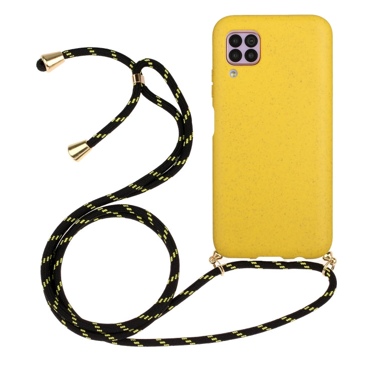 Wheat Straw Material + TPU Protective Case with Lanyard, For Huawei P40, For Huawei P40 Lite, For Huawei P40 Pro, For Samsung Galaxy Note20, For Samsung Galaxy Note20 Ultra