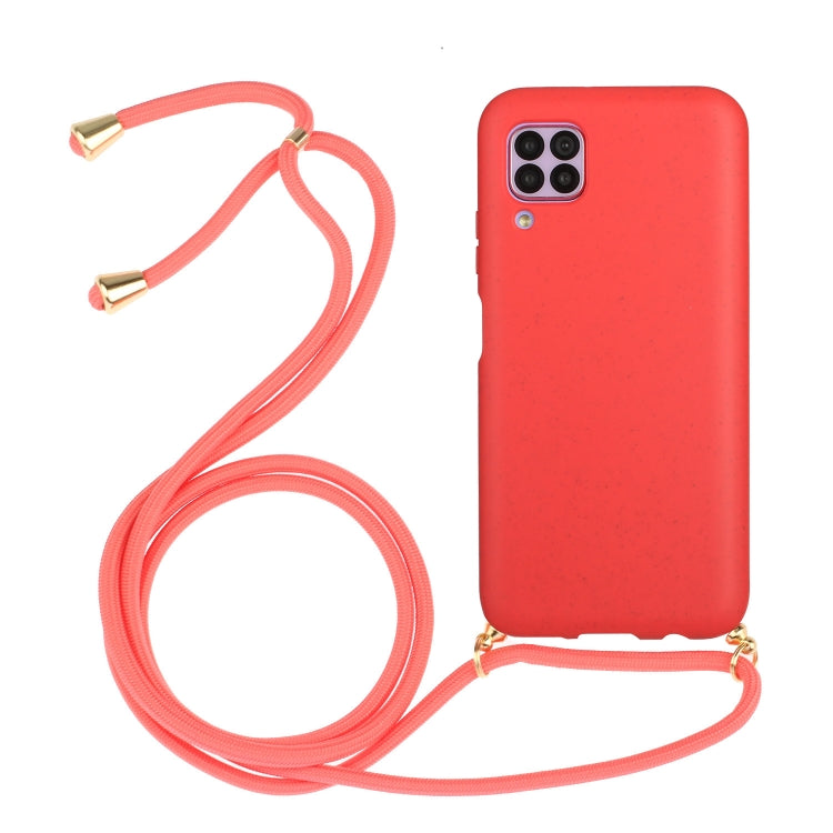 Wheat Straw Material + TPU Protective Case with Lanyard, For Huawei P40, For Huawei P40 Lite, For Huawei P40 Pro, For Samsung Galaxy Note20, For Samsung Galaxy Note20 Ultra