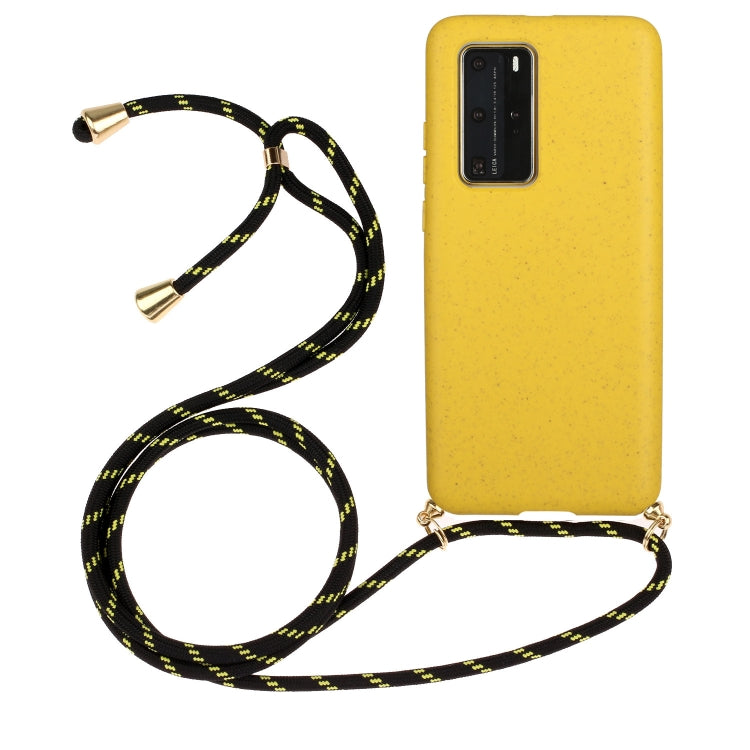 Wheat Straw Material + TPU Protective Case with Lanyard, For Huawei P40, For Huawei P40 Lite, For Huawei P40 Pro, For Samsung Galaxy Note20, For Samsung Galaxy Note20 Ultra