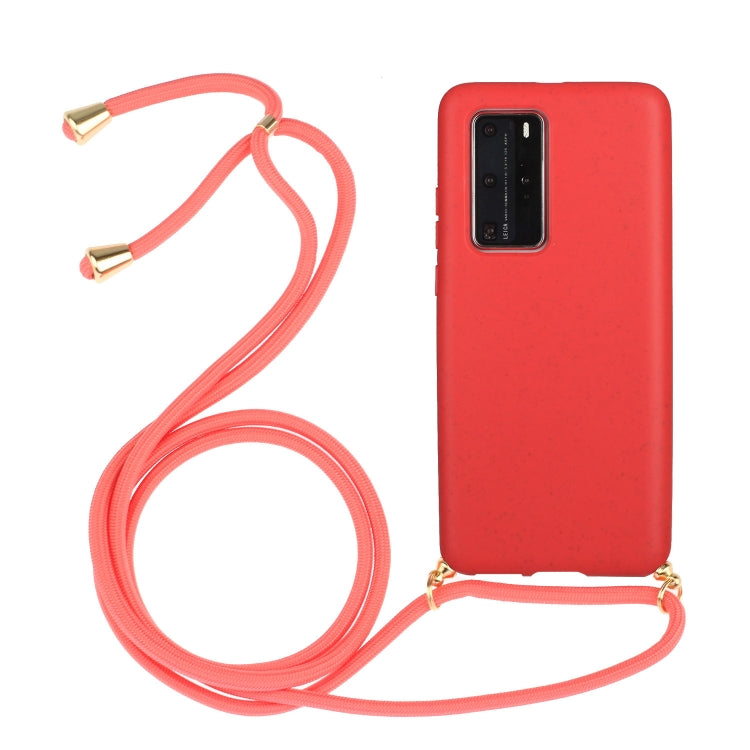 Wheat Straw Material + TPU Protective Case with Lanyard, For Huawei P40, For Huawei P40 Lite, For Huawei P40 Pro, For Samsung Galaxy Note20, For Samsung Galaxy Note20 Ultra