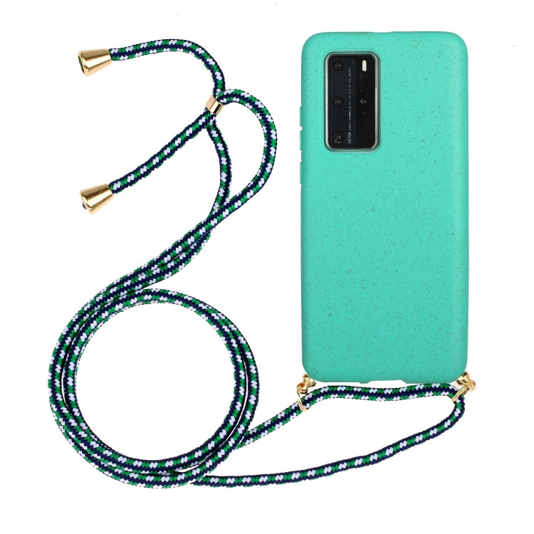 Wheat Straw Material + TPU Protective Case with Lanyard, For Huawei P40, For Huawei P40 Lite, For Huawei P40 Pro, For Samsung Galaxy Note20, For Samsung Galaxy Note20 Ultra