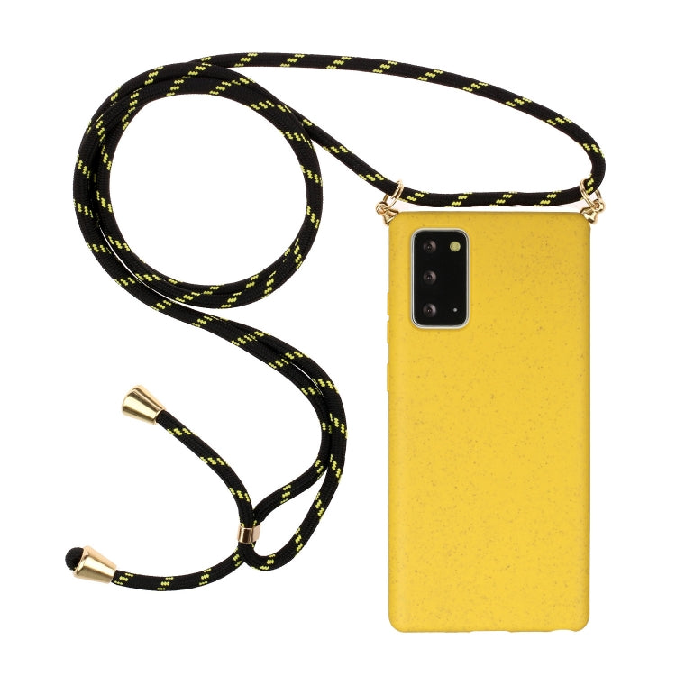 Wheat Straw Material + TPU Protective Case with Lanyard, For Huawei P40, For Huawei P40 Lite, For Huawei P40 Pro, For Samsung Galaxy Note20, For Samsung Galaxy Note20 Ultra