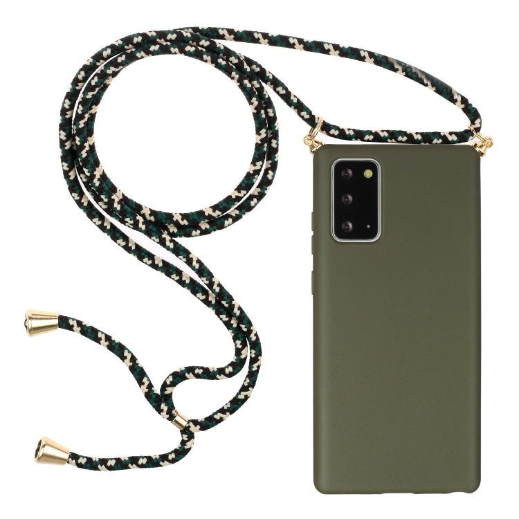 Wheat Straw Material + TPU Protective Case with Lanyard, For Huawei P40, For Huawei P40 Lite, For Huawei P40 Pro, For Samsung Galaxy Note20, For Samsung Galaxy Note20 Ultra