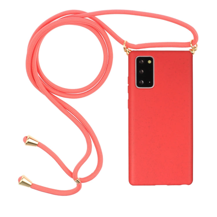 Wheat Straw Material + TPU Protective Case with Lanyard, For Huawei P40, For Huawei P40 Lite, For Huawei P40 Pro, For Samsung Galaxy Note20, For Samsung Galaxy Note20 Ultra